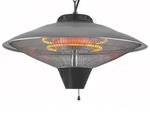 Eurom Partytent heater 2100, Karbonfaser, IP24, Drinnen, Zimmerdecke, Schwarz, Metall