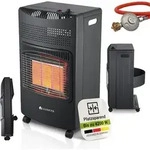 Juskys Keramik Gasheizung GS42US - Schwarz - 4200 Watt mit 3 Heizstufen,...
