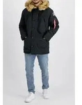 Alpha Industries Winterjacke mit Kunstfellkapuze und Rei&szlig;verschlussdetails Gr&ouml;&szlig;e: