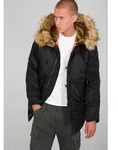 Alpha Industries Wattierte Jacke Durchgehender Rei&szlig;verschluss Unifarben Gr&ouml;&szlig;e: 3XL