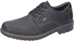 Rieker Herren Echtleder Halbschuh Schn&uuml;rer schwarz, Herren:41 EU - Schwarz - 41