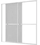 Culex 101340101-VH Fliegengitter Doppelschiebet&uuml;r Schiebet&uuml;r weiss 240x240cm -