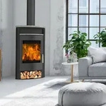 Fireplace Jakarta Kaminofen Stahl Schwarz | Topplatte Speckstein
