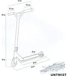 *Stunt Scooter UNTWIST Fire - Schwarz/Gelb