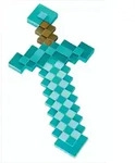 Minecraft Diamant Schwert, 50 cm - T&uuml;rkis
