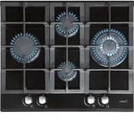 Cata LCI 6031 BK 08041500 Gas-Kochfeld, Glaskeramik, 64 cm Breite, 4 Kochstellen,