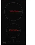 vidaXL Induktionskochfeld mit 2 Platten Touch Control Glas 3500 W - Schwarz