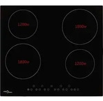 vidaXL Glaskeramik-Kochfeld mit 4 Platten Touch Control 6000 W - Schwarz