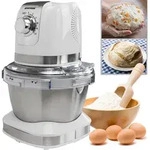 Syntrox Germany K&uuml;chenmaschine 600W 4L Edelstahl-Sch&uuml;ssel Creme - Grau