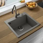 LINDBERGH&reg; Granitsp&uuml;le Grau "COL33" inkl. Siphon Einbausp&uuml;le K&uuml;chensp&uuml;le...