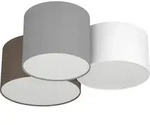 EGLO Deckenlampe Pastore, Textil Deckenleuchte mit 3 runden Lampenschirmen,