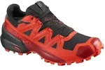 Salomon Schuhe Spikecross 5 Gtx, L40808200, Gr&ouml;&szlig;e: 44 2/3 - Schwarz/Rot - 44 2/3