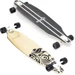 muuwmi Longboard Wood, Deck 97x23 cm, Ahornholz, 7 Zoll Heavy duty Aluminium...