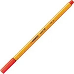 Fineliner - STABILO point 88 - Einzelstift - hellrot - Rot/Orange
