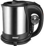 Unold 18575 Wasserkocher - Edelstahl Kettle, Edelstahl/Schwarz, 0.5 Liter, 1.000 W