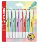 STABILO Textmarker - swing cool Pastel - 8er Pack - 8 Farben - Bunt