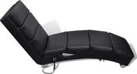 vidaXL Massage-Chaiselongue Schwarz Kunstleder