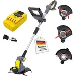 Akku Rasentrimmer Freischneider Motorsense mit 2Ah Akku und Ladeger&auml;t FANZTOOL