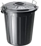 Rotho M&uuml;lleimer 25 L Basic - Abfalleimer mit Deckel 37,0 x 36,0 x 41,5 cm - M&uuml;ll