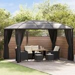 vidaXL Pavillon mit Vorh&auml;ngen 400 x 300 x 265 cm Anthrazit