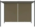 vidaXL Gartenpergola mit Ausziehbarem Dach 3x3 m Taupe 180 g/m2 - Taupe