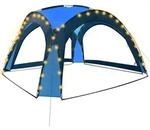 vidaXL Partyzelt mit LED und 4 Seitenw&auml;nden 3,6x3,6x2,3 m Blau