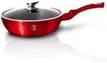 Berlinger Haus BH-1259 Burgundy Metallic LINE Bratpfanne, 24 cm max. Durchmesser,