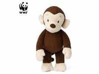 WWF Cub Club - Mago das Äffchen (braun, 22cm) mit Quietscher Kuscheltier Stofftier