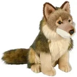 Uni-Toys - Wolf, sitzend - 25 cm (H&ouml;he) - Pl&uuml;sch-Wolf, Lupus - Pl&uuml;schtier,