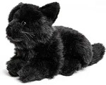 Uni-Toys - Katze schwarz, liegend - 20 cm (L&auml;nge) - Pl&uuml;sch-K&auml;tzchen - Pl&uuml;schtier,