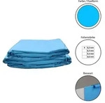 Poolfolie Ersatzfolie Rundbecken 360x90cm - Dicke 0,2mm - Overlap - blau