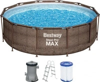 Bestway 39619, BESTWAY 56709 Steel Pro Max Frame Pool Set rund Filterpumpe...