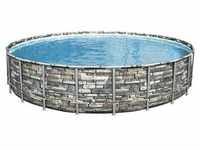 Bestway Power SteelTM Frame Pool Komplett-Set, rund, 671x132cm, 56889