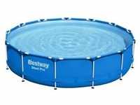 Bestway® Steel ProTM Frame Pool-Set mit Filterpumpe Ø 396 x 84 cm, blau, rund