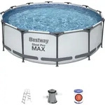 BESTWAY 56418 Pool STEEL PRO MAX 366x100 cm + Zubeh&ouml;r - Grau