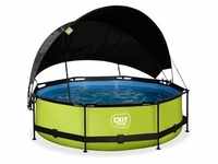 EXIT Lime Pool ø300x76cm mit Filterpump und Sonnensegel - grün