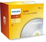 Philips CD-Rohlinge, 80Min, 700MB, Audio, Speed 40x (10 Disc)