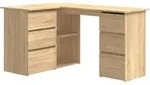 vidaXL Eckschreibtisch Sonoma-Eiche 145x100x76 cm Holzwerkstoff - Braun