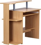 WOHNLING Computertisch WL1.163 Buche 94x90,5x48,5 cm Laptop Tisch Modern mit