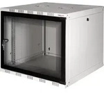 LogiLink W06A54G, Wandmontiertes Regal, 6U, 50 kg, Sperrschloss, Schwarz