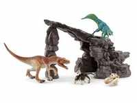 Schleich Dinosaurs Figur Sammelfigur Dinoset mit Höhle 41461