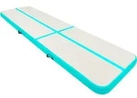 vidaXL Aufblasbare Gymnastikmatte mit Pumpe 600x100x20 cm PVC Gr&uuml;n - Gr&uuml;n