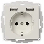 2USB inchargePRO USB AA Steckdose 12W 2.4A Mattes Wei&szlig; - Wei&szlig;