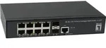 LevelOne GEL-1061, Managed, L2, Gigabit Ethernet (10/100/1000), Rack-Einbau - Schwarz