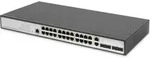 DIGITUS 24-Port Gigabit Switch 19Zoll, Managed, 2 Uplinks - Schwarz/Grau