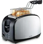 Trisa Electronics Crispy Snack, 4 Scheibe(n), Schwarz, Silber, Edelstahl, Tasten,