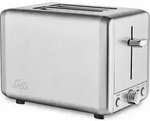 Solis Zwei-Schlitz Toaster, 6 Stufen, Kr&uuml;melschublade, silber - Silber