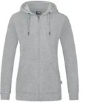 JAKO Organic Kapuzenjacke Damen hellgrau meliert 48 - Grau - 48