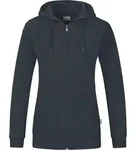 JAKO Damen Kapuzenjacke Organic, Farbe:anthrazit, Gr&ouml;&szlig;e:36 - Grau - 36