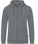 JAKO Damen Kapuzenjacke Organic, Farbe:steingrau, Gr&ouml;&szlig;e:34 - Grau - 34